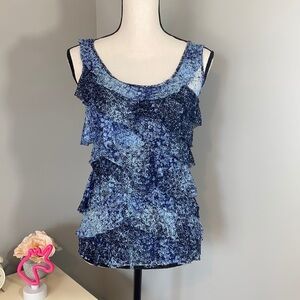 Express Blue Layered Tank Top